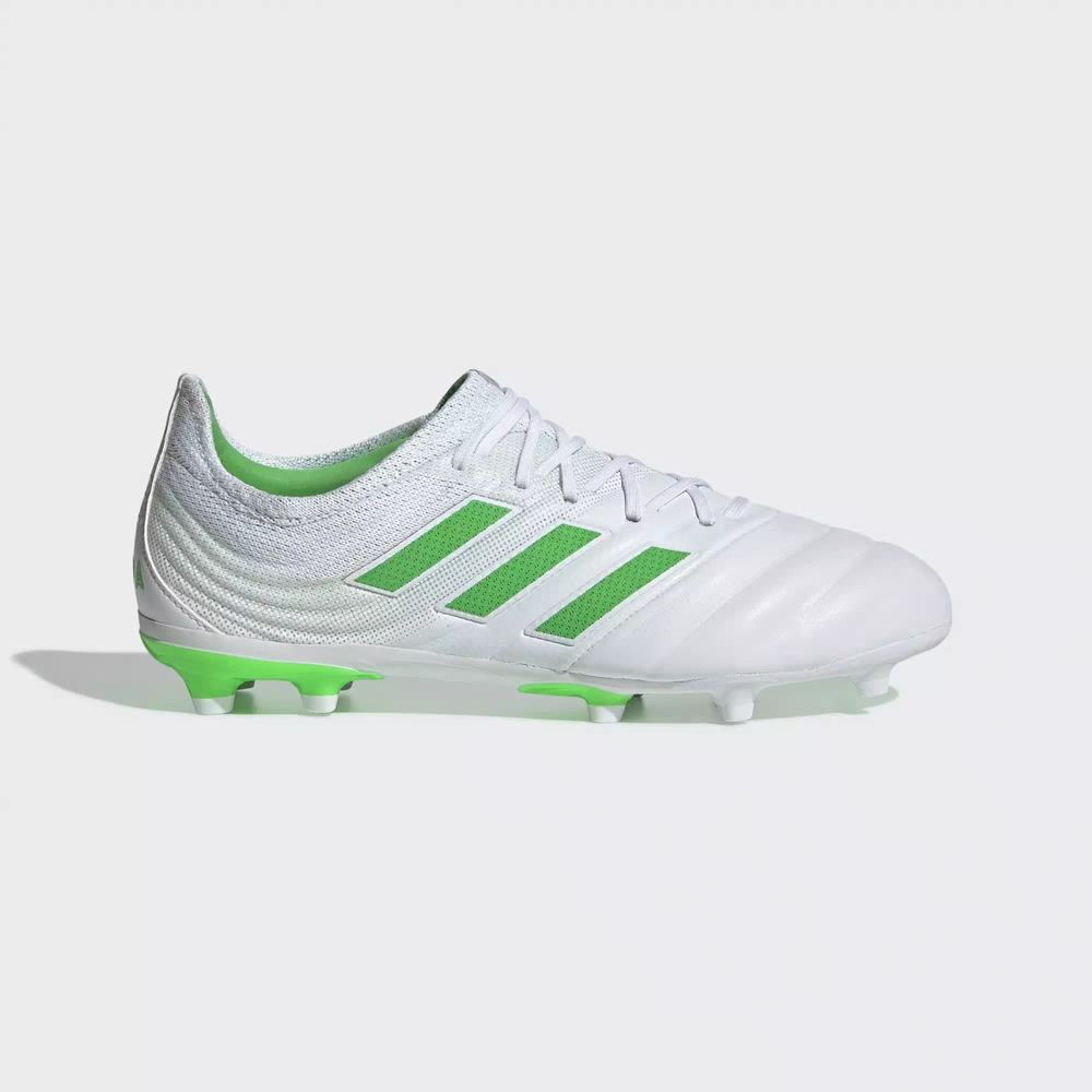 Adidas Copa 19.1 Firm Ground Tacos de Futbol Blancos Para Niña (MX-81335)